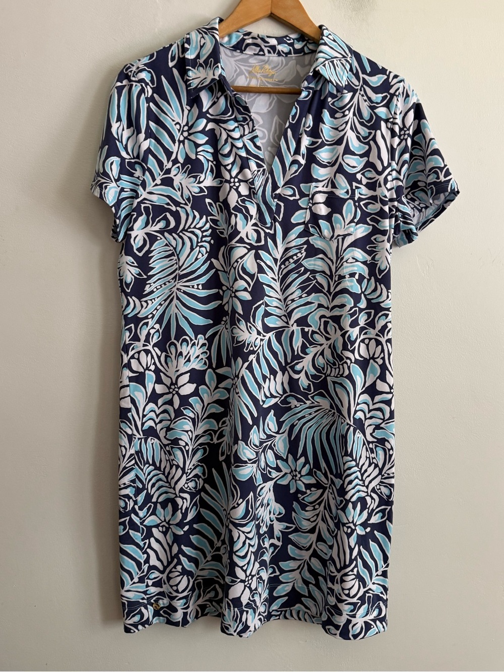Lily Pulitzer DUNE UPF 50+ SHORT SLEEVE Tropical Floral Polo Shift Dress - Picture 3 of 9